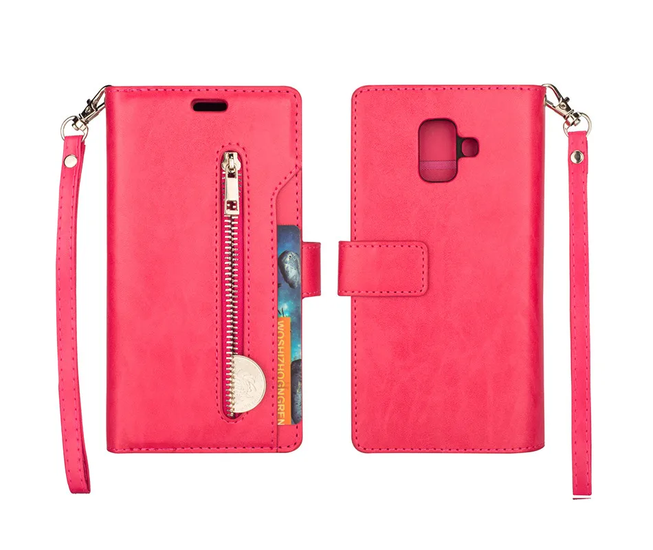 Для Samsung Galaxy A6 Plus Hoesjes Samsung Galaxy A6 кожаный чехол флип Бумажник Обложка для Coque Samsung A6 телефон случаях