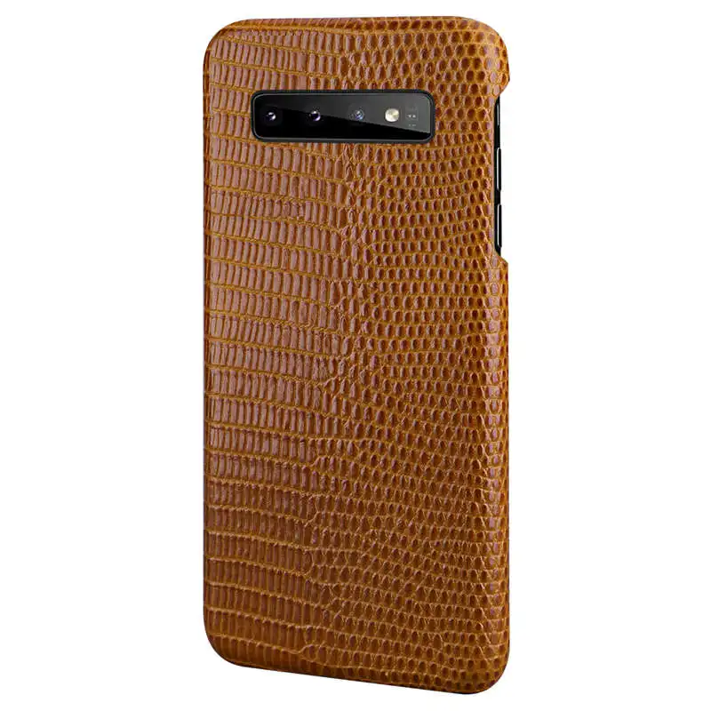 3 Чехол-накладка из натуральной кожи для samsung Galaxy S10 Plus, роскошный чехол с рисунком ящерицы, чехол для телефона, чехол для samsung S10 S10Plus - Цвет: 3