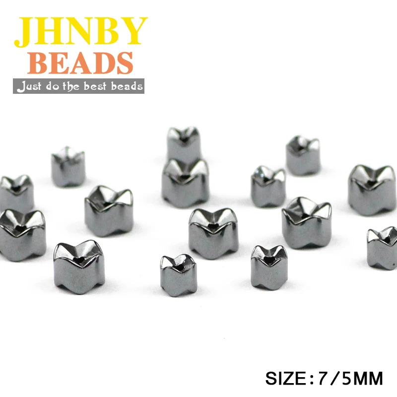 Бусины JHNBY Gear из черного гематита 7/5 мм геометрические бусины натурального камня