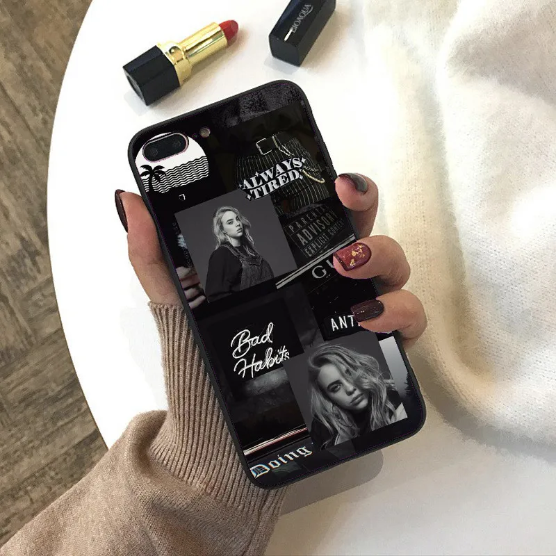 TPU Billie Eilish Khalid милые мягкие чехлы для телефона из ТПУ с изображением популярной музыки певицы звезды для iphone 6 6S 7 8 Plus 5S X XR XS Max10 11ProMAX - Цвет: TPU