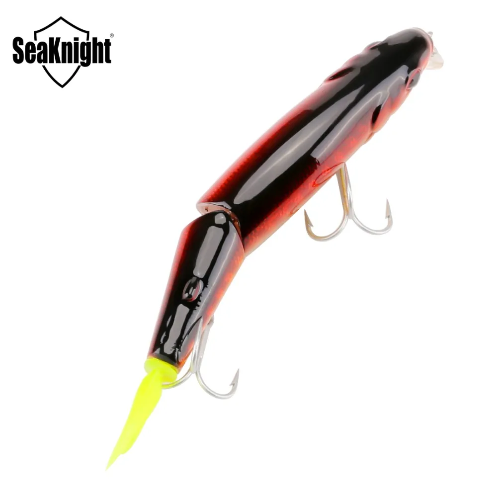SeaKnight SK044 приманка для рыбной ловли гольян 1 шт. 7,4 г 90 мм/3,54 дюйма 0-1,0 м Джеркбейт 2 секции мягкий хвост подвесная Приманка VMC крючки