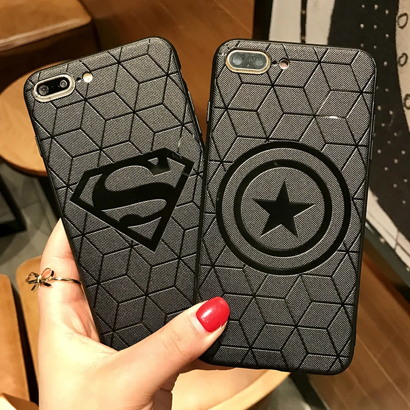 Marvel Мстители углеродного волокна Капитан Америка щит супергерой чехол для iPhone X XS