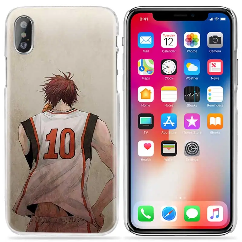 04 Kuroko чехол без корзины для iPhone XS Max XR X 10 7S 8 6 6S Plus 5S SE 5 4S 4 5C прозрачный жесткий PC аниме Kawaii чехол для телефона - Цвет: 04