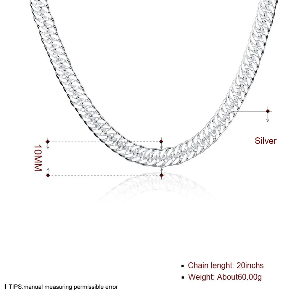 Цепочка из серебра 925 пробы для мужчин и женщин винтажное ожерелье с плетением по