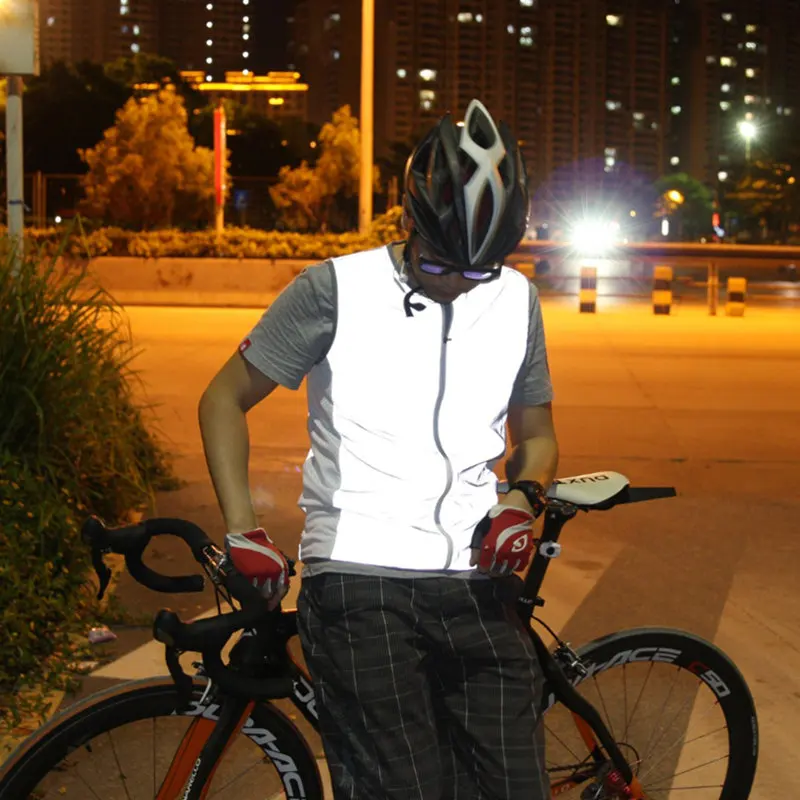 2019 Outdoor Sports Reflective Clothing Men Woman Sportswear Waistcoat Vest Safety Bicycle Cycling Jersey Vests Gilet | Спорт и