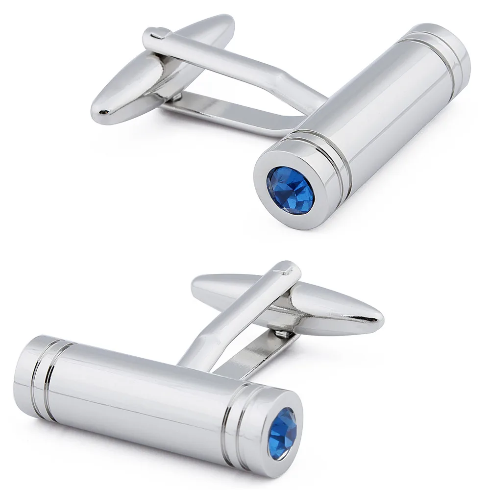 Металлические запонки с цилиндрическим узором модные ювелирные изделия