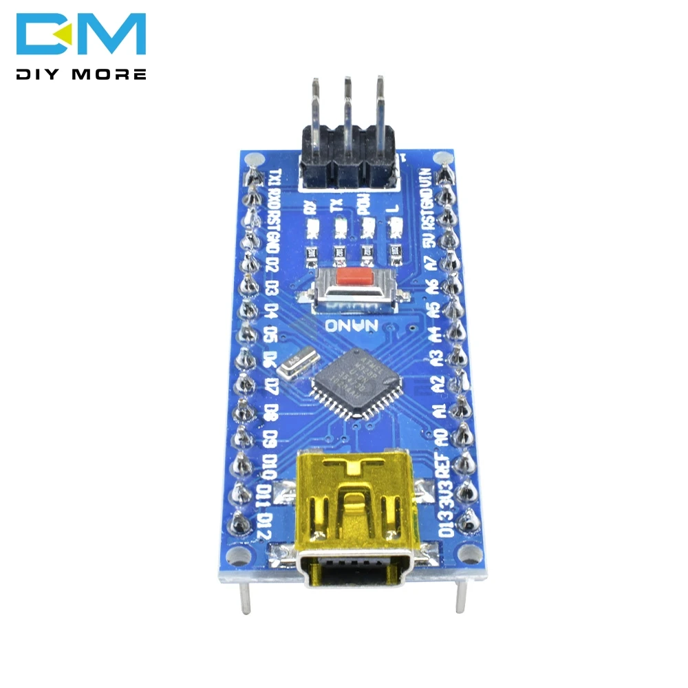 Плата драйвера микроконтроллера CH340 NANO V3.0 3 0 Mini USB Atmega328 ATmega328P плата для Arduino 5