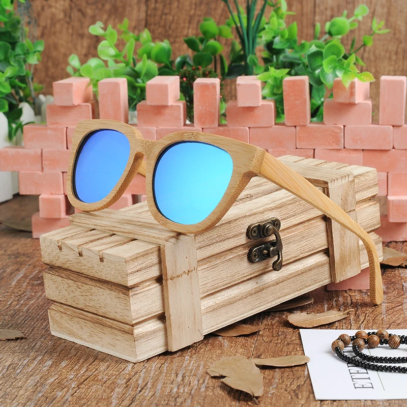 Женские бамбуковые солнцезащитные очки BOBO BIRD BG014 простые Стильные