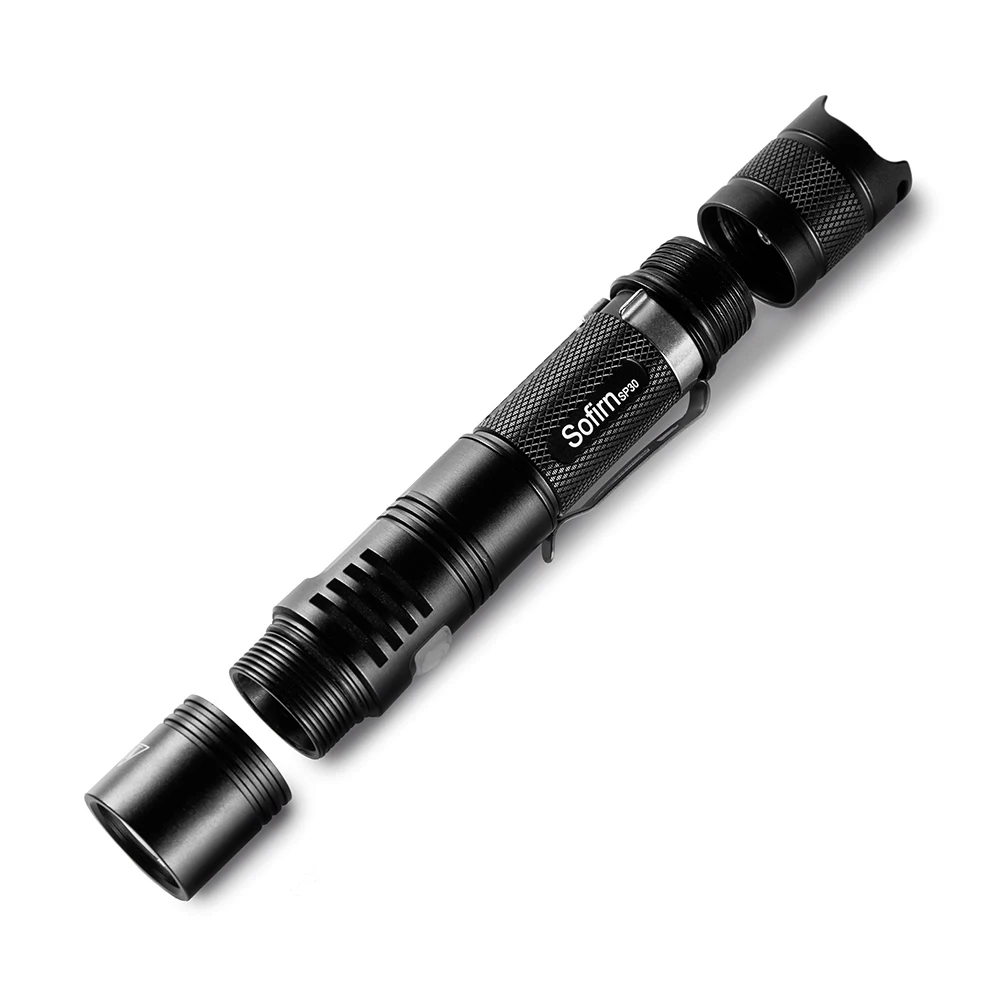 Sofirn SP30 комплект мощный светодиодный фонарик Cree XPL 1000LM высокой мощности 18650 тактический фонарь лампа 6 режимов индикатор питания охотничий лагерь