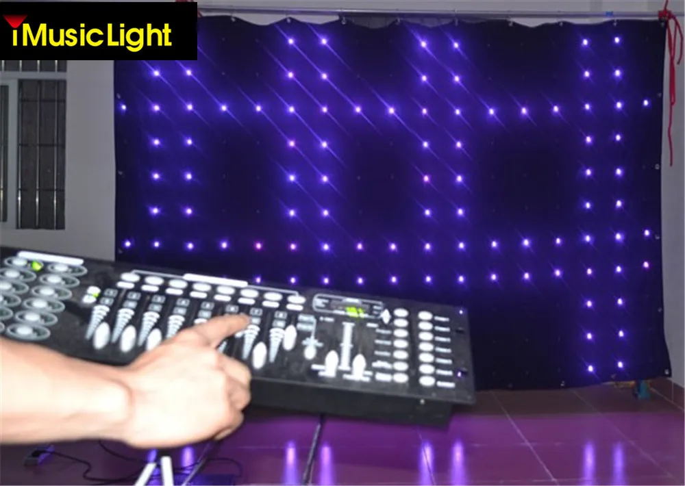 P9 3x4 м Светодиодная занавеска освещения DMX RGB светодиодная драпиросветодиодный