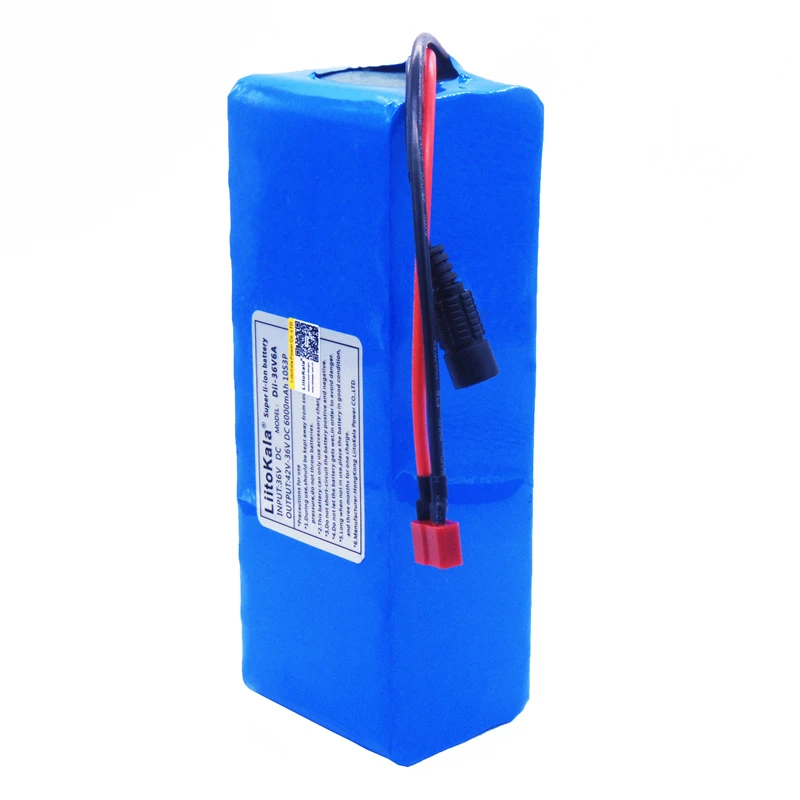 LiitoKala 36v6ah Электрический велосипед литий-ионный аккумулятор 18650 42V 6000mAh 10S3P большой емкости аккумулятор bms 500W перегрузки по току