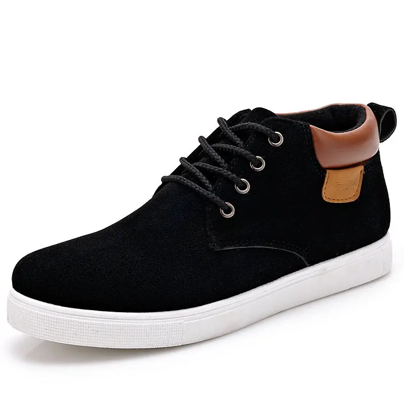 LAKESHI Men's Casual Shoes Cotton Spring Autumn Lace-up Men High Top Youth Ankle Fashion Sneakers Loafers | Обувь