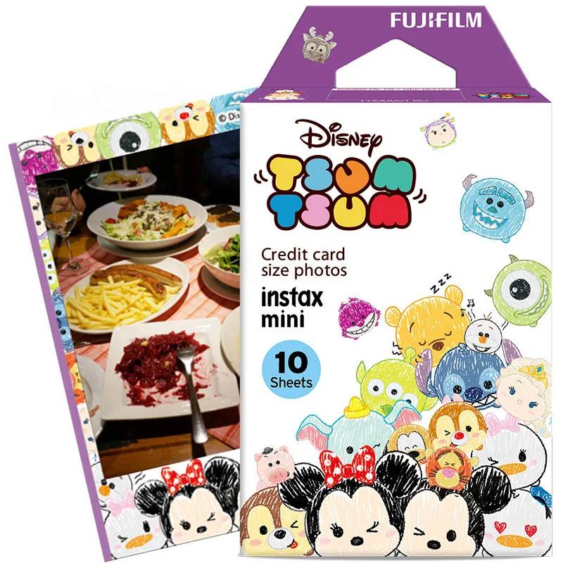 Fujifilm Instax Мини пленка Tsumtsum 10 листов fr Instax Mini 9 8+ 7 s 70 90 25 мгновенный Polariod камера принтер для смартфонов SP-2 1 - Цвет: Tsum Tsum Film