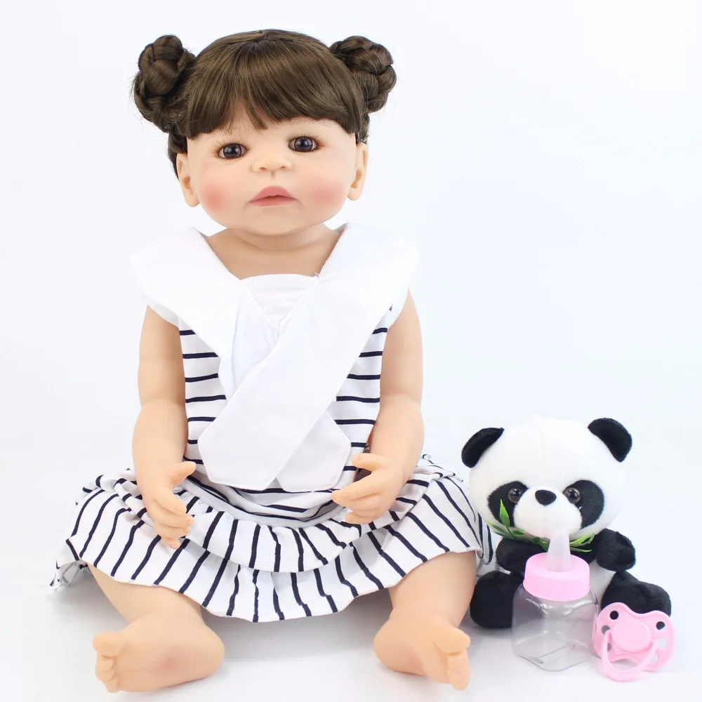 55 см полный силиконовые винила тела Reborn Baby Doll Игрушки для девочек Bonecas