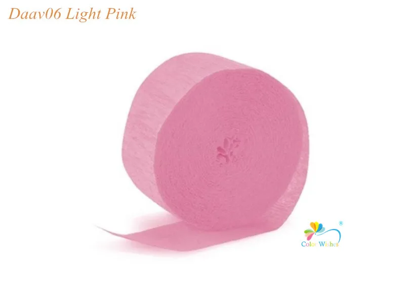 

1 roll 4.5cmx25m Light Pink Crepe Paper Streamers DIY Paper Garland Photography Backdrops For Wedding Birthday Party Decoration