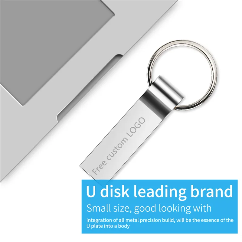 Горячая Распродажа 2,0 Usb флэш-накопитель 32 Гб металлический Серебряный Флешка 4 ГБ 8 ГБ 16 ГБ 64 Гб 128 флэш в виде ключа usb флэш-память флеш-накопитель Бесплатный Пользовательский логотип