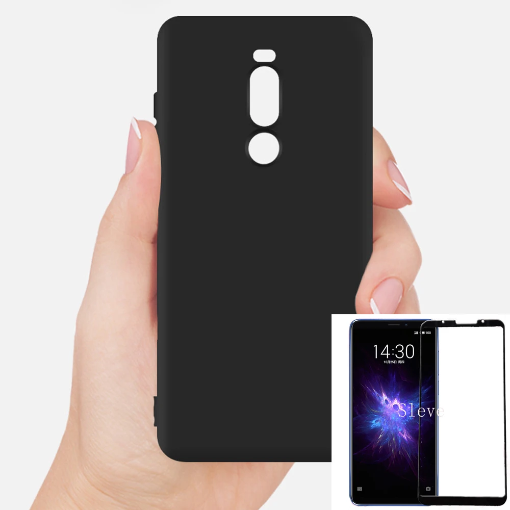 Чехол для Meizu M8 Note Матовый Мягкий ТПУ чехол с полным закаленным стеклом Meilan 8 M822Q 6 0