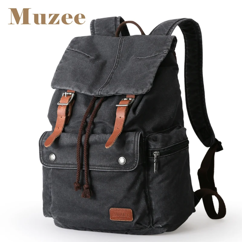 

MUZEE New Backpack Canvas High Capacity Men Backpack 15.6 inches Laptop Bag Mochila suit Weekend Bags