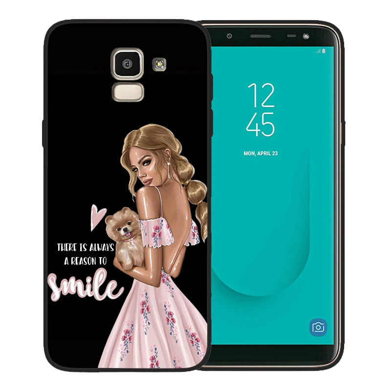 Чехол для телефона Samsung Galaxy S10, чехол s8, S7, S9, J7, J4, J6, J8 Plus, Note 8, 9, коричневый цвет, мама, ребенок, мышь, супер мама, девочка, Etui, чехол
