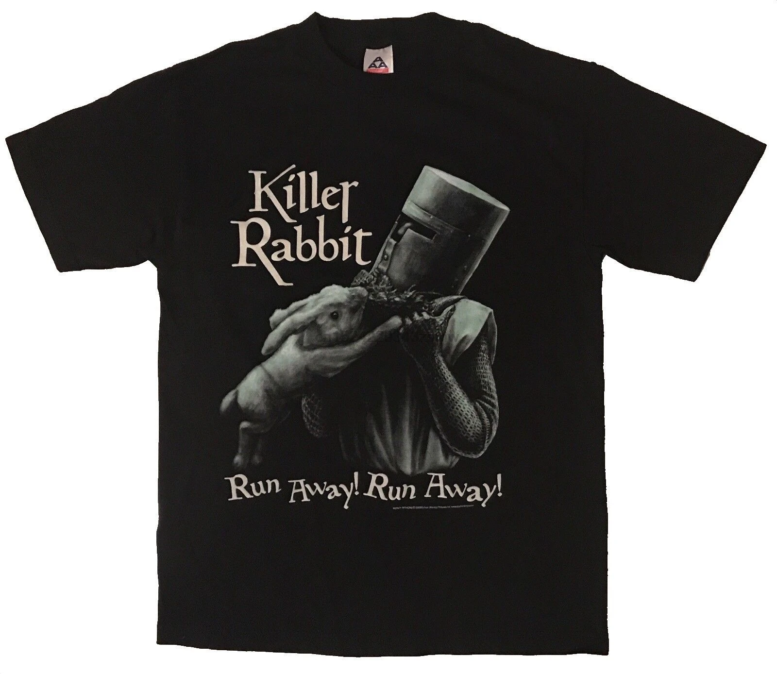 Черная футболка среднего размера с изображением животного Nwot 2005 Monty Python Killer Rabbit