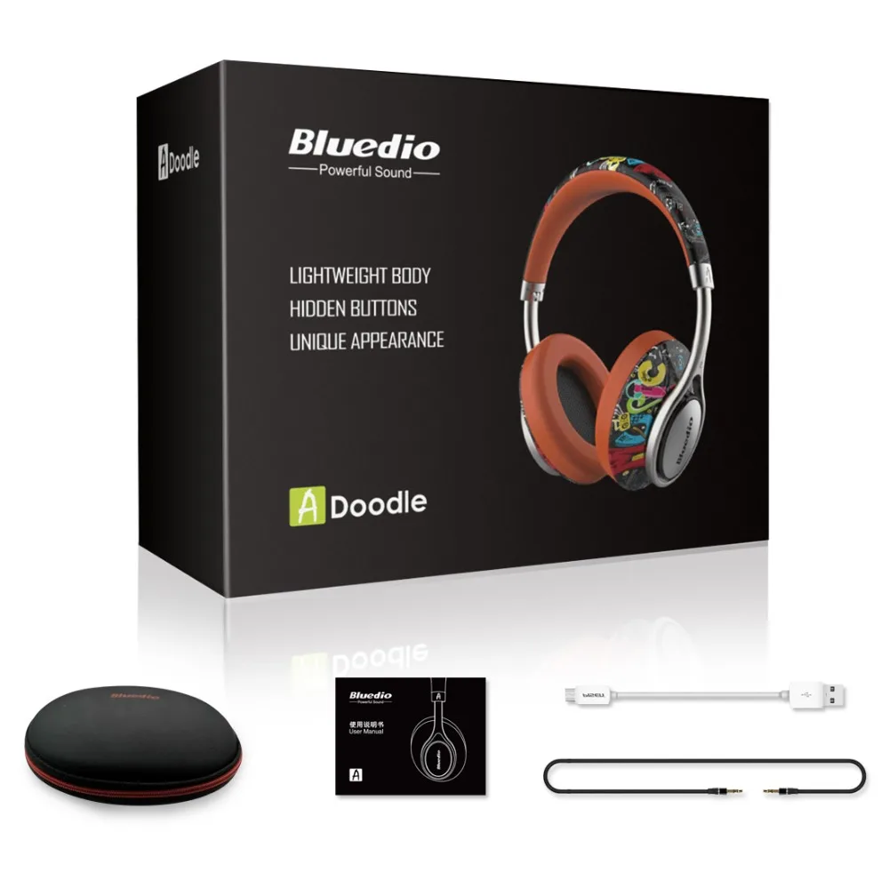 100% оригинальная Bluedio A2 Bluetooth гарнитура сабвуфер настоящий стерео Hi-Fi Спортивная