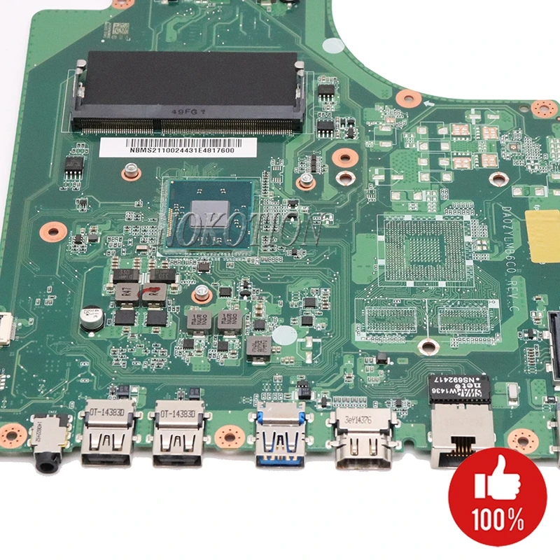 Материнская плата NOKOTION для ноутбука acer aspire ES1 711 N3450 материнская процессора DA0ZYLMB6C0
