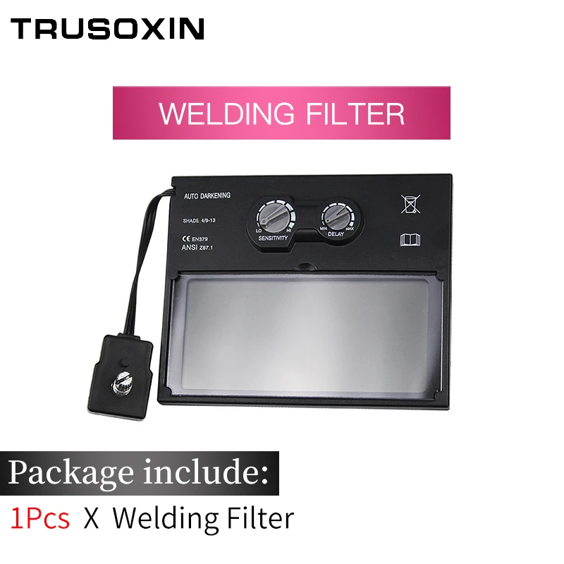 Welding Filter Солнечная Автоматическая Затемняющая электрическая Wlding маска/шлем/сварочная крышка/сварочные линзы/маска для глаз для сварочного аппарата и плазменного режущего инструмента - Цвет: Welding Filter