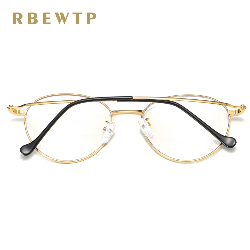Очки RBEWTP в овальной оправе цвет розовое золото защита от синего света