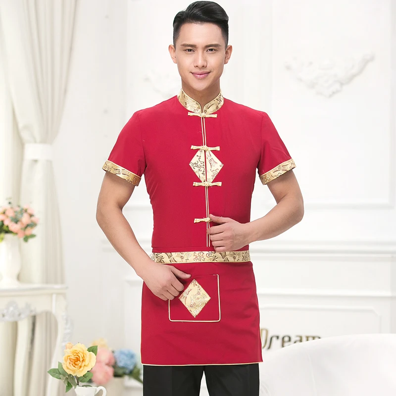Женский комбинезон с коротким рукавом для работы в отеле J074|waiter clothes|restaurant