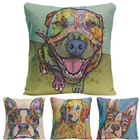 Наволочка для подушки из хлопка и льна, 45x45 см, 18x18 дюймов