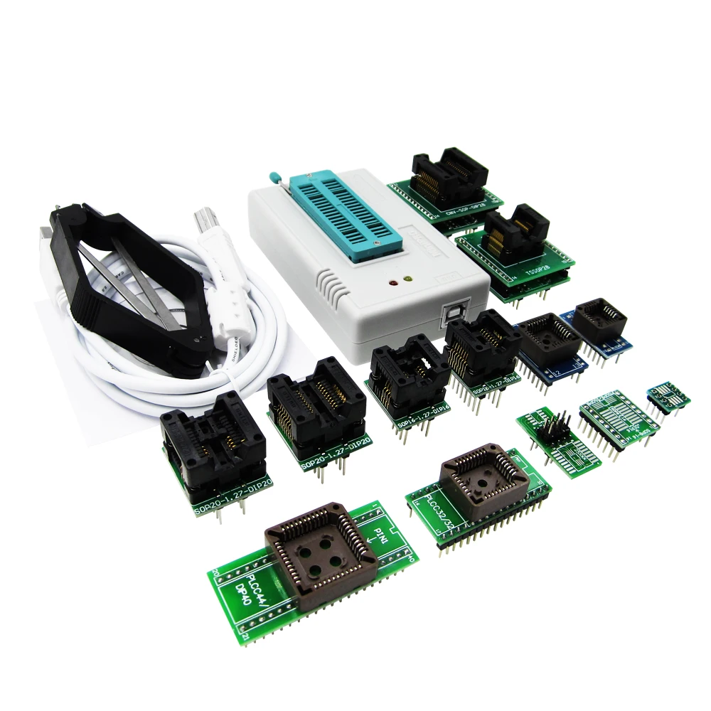 TL866II Plus tl866 Универсальный программатор minipro ICSP Поддержка FLASH \ EEPROM MCU SOP PLCC TSOP + 13