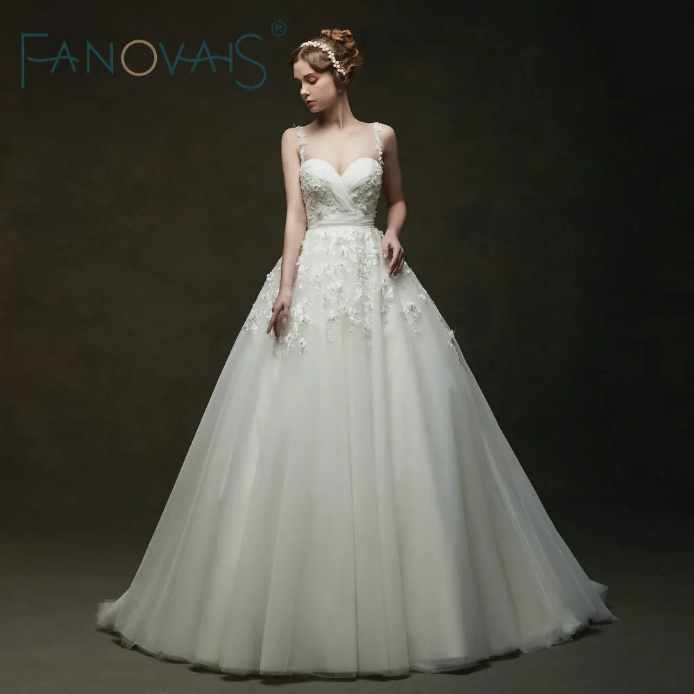 Старинные Тюль Свадебные Платья Бальные Кружева Vestido De Novia Robe Mariage Кристалл