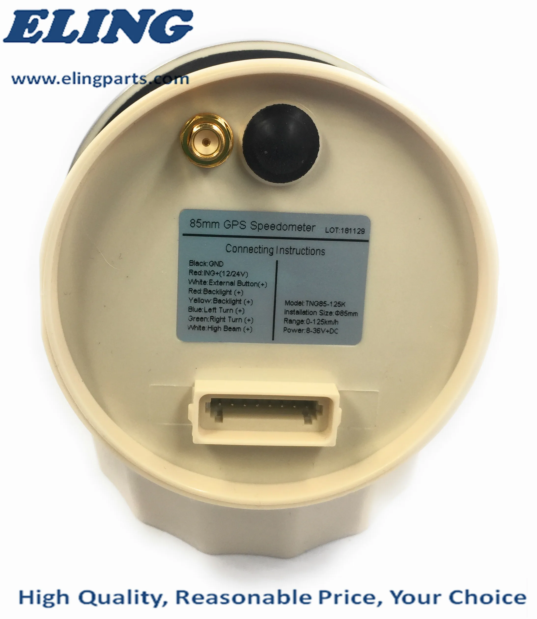 

New Universal 3 3/8" GPS Speedometer Motorcycle Odometer 125km/h Total Mileage Adjustable With Backlight 12V 24V Indicate Light