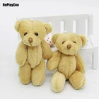 100 шт.лот мини мишка Тедди Мягкие плюшевые игрушки 6 см маленький медведь мягкие игрушки ворсистая Подвеска для детей подарок на день рождения вечеринку Декор 01201