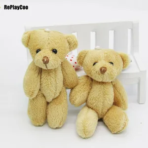 100 шт.лот мини мишка Тедди Мягкие плюшевые игрушки 6 см маленький медведь мягкие игрушки ворсистая Подвеска для детей подарок на день рождения вечеринку Декор 01201