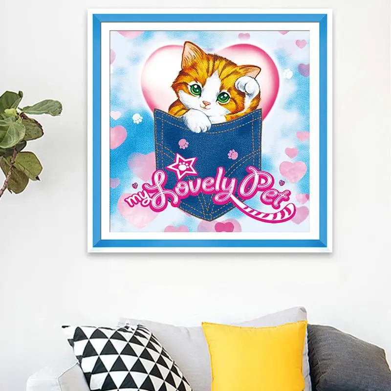 5D DIY Алмазная Картина кошки декорации круглые алмазные вышивки крестиком сверла