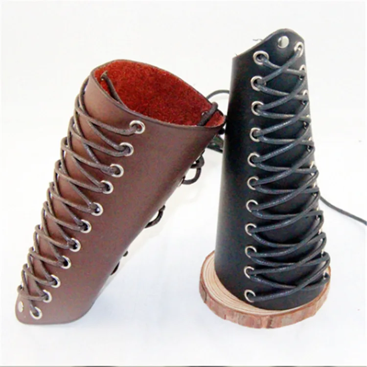 Мужские перчатки в стиле стимпанк широкие манжеты кожаный браслет на шнуровке| |