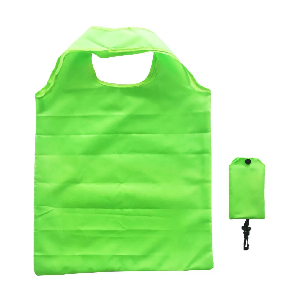Популярная креативная складная сумка для покупок однотонная Экологичная