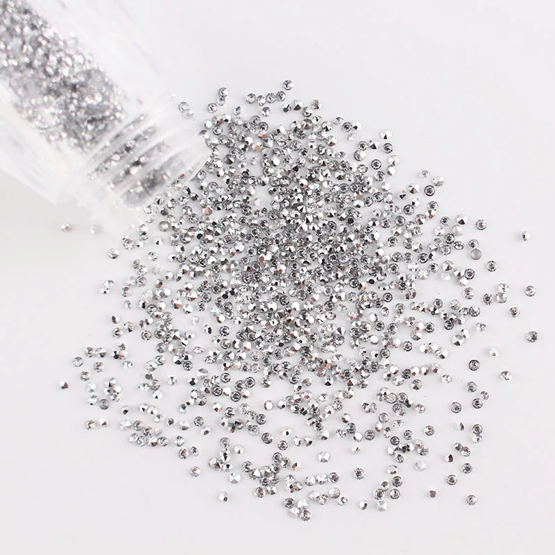 3500 шт торговля AB цветной красочный Pixie кристалл горный хрусталь крошечный металлический цвет микроконструктор 3d-блеск для ногтей аксессуары - Цвет: silver