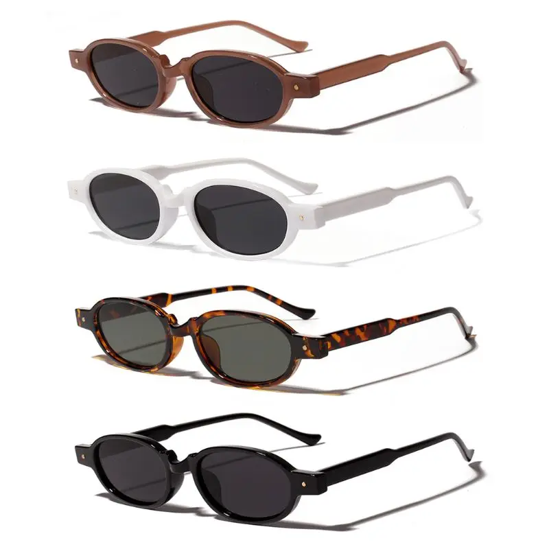 Новые трендовые Овальные Солнцезащитные очки маленькие размеры женские