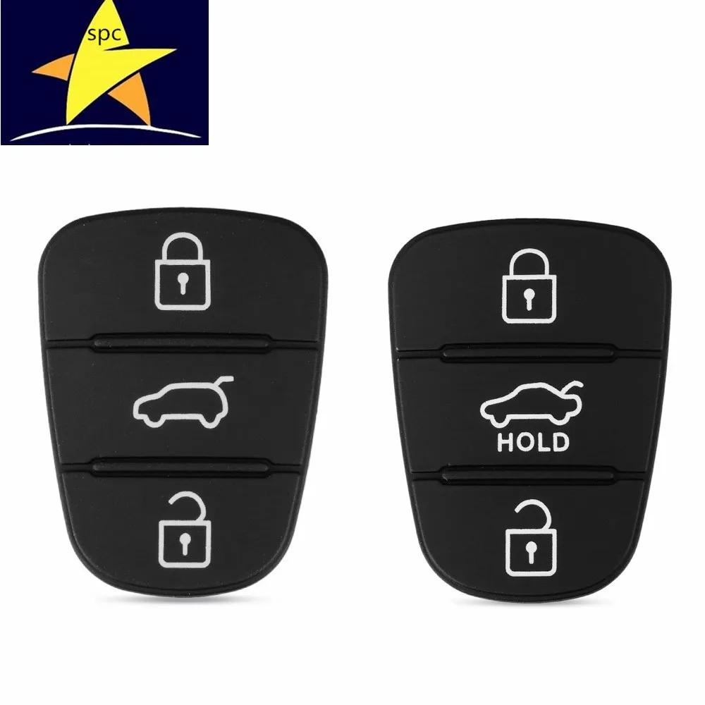 Пульт управления SPC 3 botones Botón de goma almohadilla paraHyundai Kia K2 K5 rio Sportage Flip clave