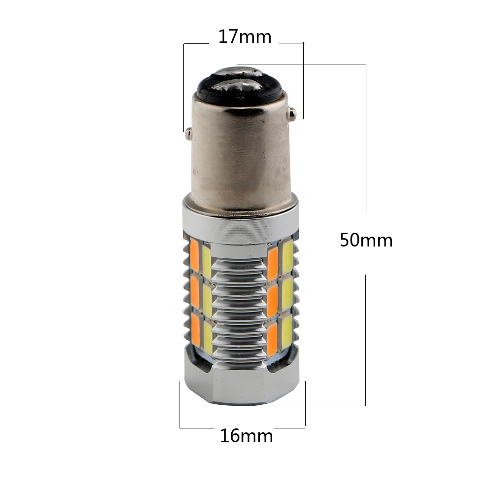 Новое поступление 20 шт. 1157 BAY15D 3157 7443 5630 22 SMD LED двухцветные янтарные/белые горки DRL