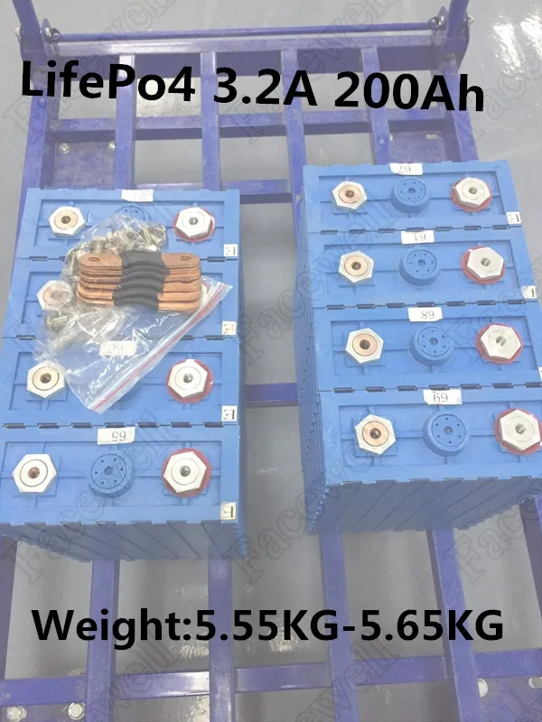 Высокая емкость 3 2 v lifepo4 батареи 200ah ячейки литиевых 100A f аккумулятор diy солнечной