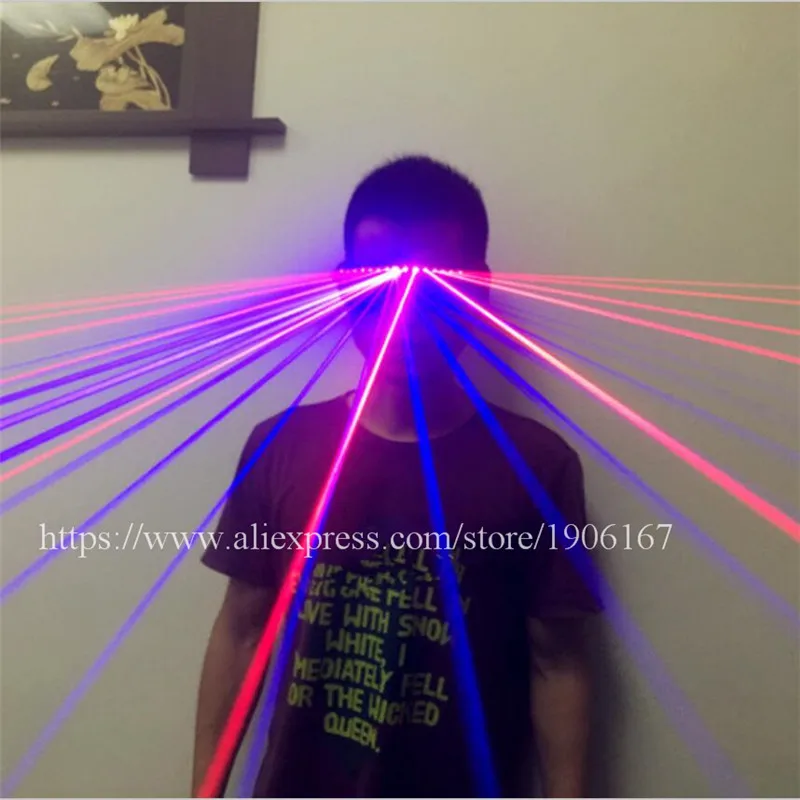 Новейшие красные синие лазерные очки для шоу вечеринки ночного клуба KTV бара на