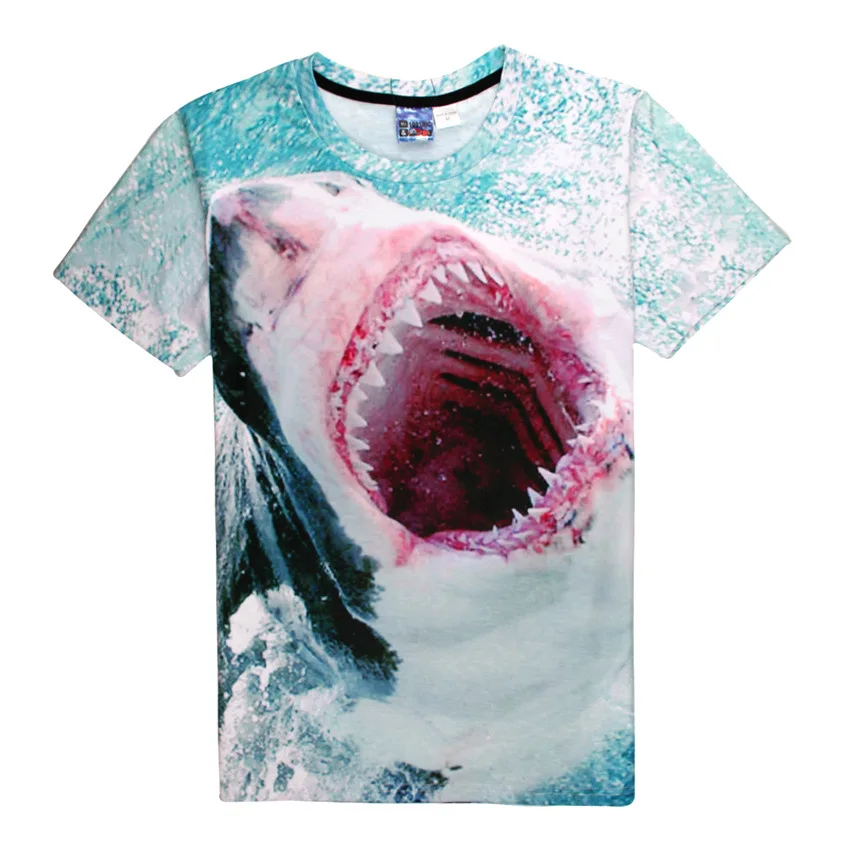 Escape Shark Attack/футболка с 3D принтом хлопковые летние футболки унисекс свободные топы