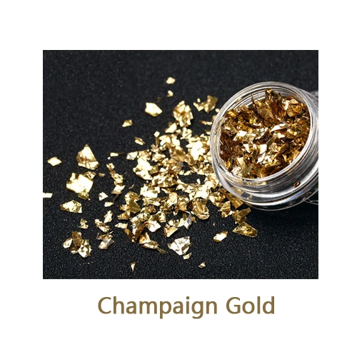 champagne gold 3D художественные талисманы для ногтей, золото, серебро, фольга для маникюра, переводная лазерная наклейка, украшение для ногтей, сделай сам, принадлежности для ногтей для профессионалов - Цвет: champagne gold