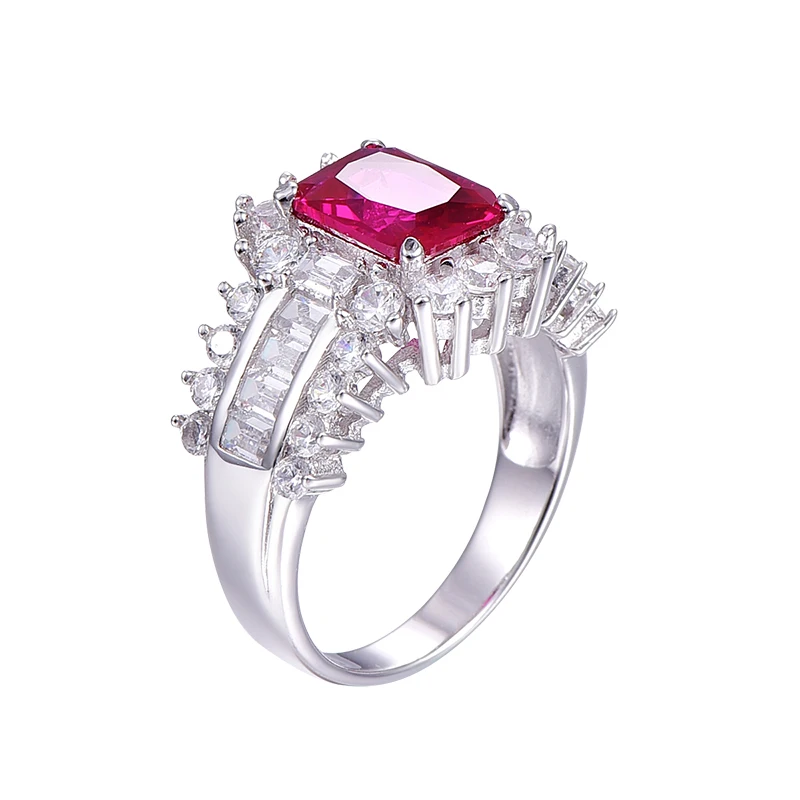 BONLAVIE 3.05ct рубиновое кольцо 925 Серебряные кольца 100% чистое Стерлинговое Серебро