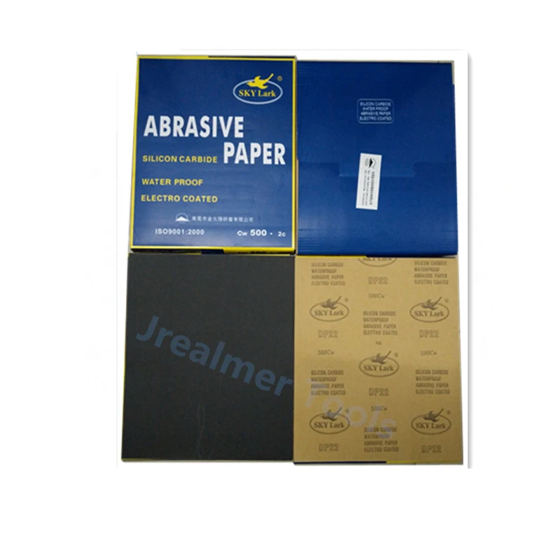Jrealmer 20 листов карбида кремния Влажная и сухая Водонепроницаемая наждачная