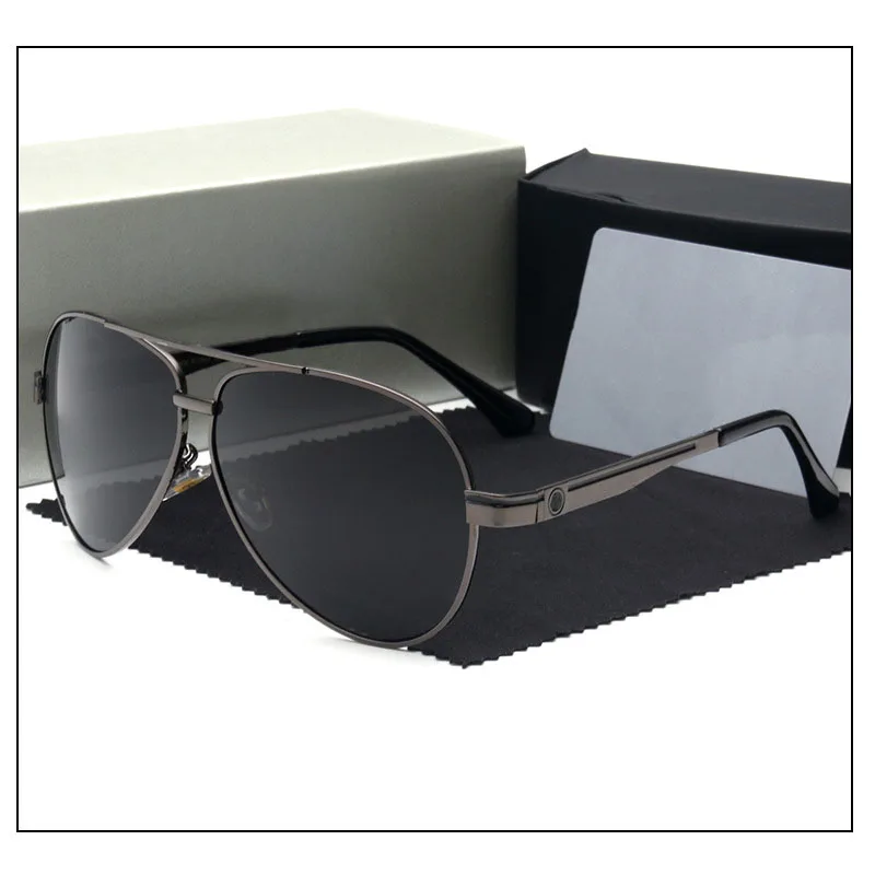 Брендовые солнцезащитные очки, мужские поляризованные очки для вождения, UV400, фирменный дизайн, Mercede 737, пилот, солнцезащитные очки, металлические, винтажные, gafas sol hombre