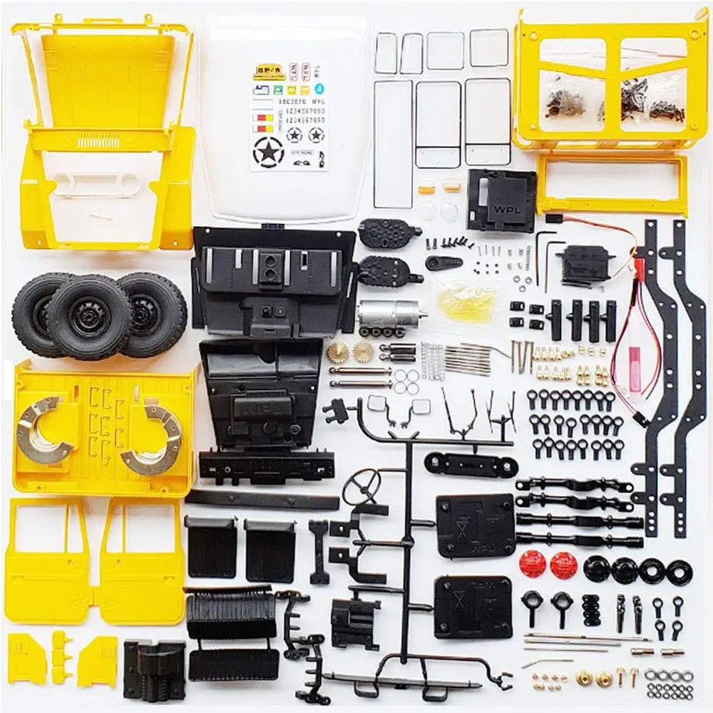 WPL C34KM 1/16 Metal Edition Kit 4WD 2,4G Buggy Crawler внедорожный Радиоуправляемый автомобиль 2CH модели транспортных средств с головной светильник